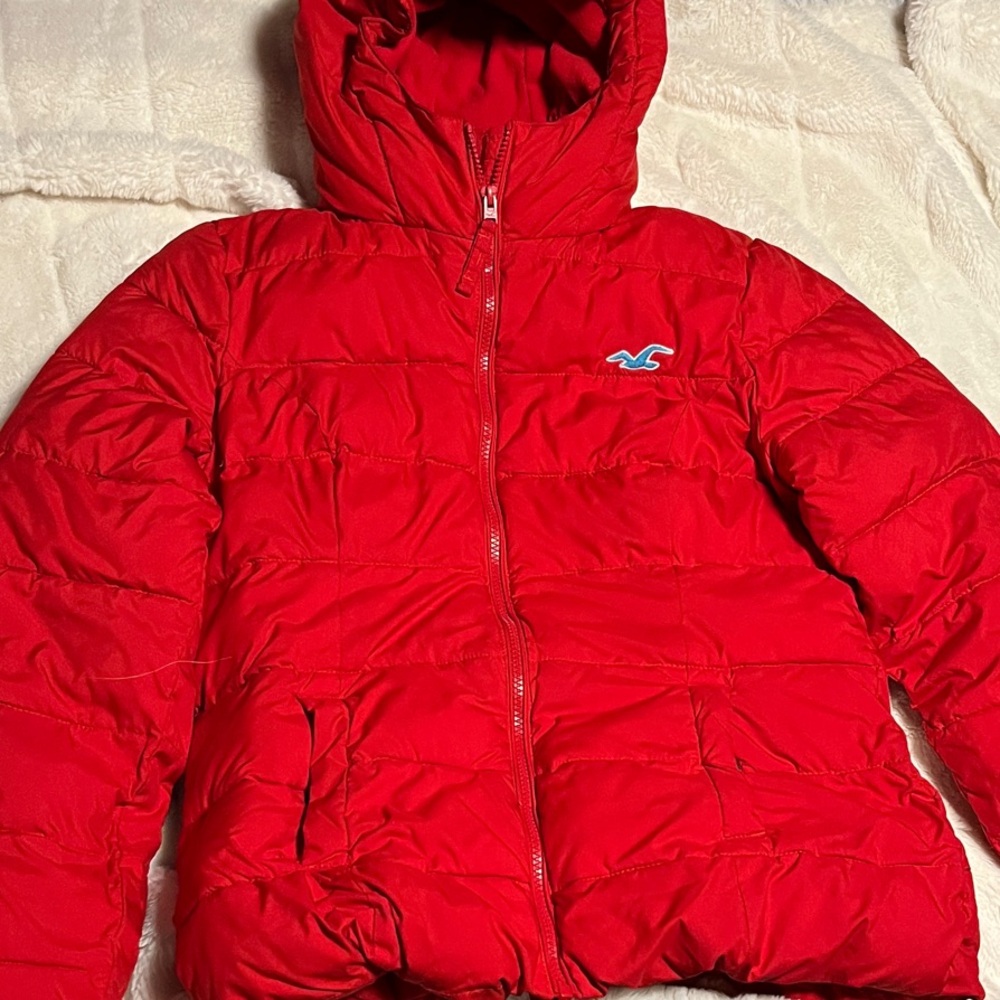Hollister Red Puffer Jacket